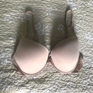 Cute Nude & Pink Push Up Bra
